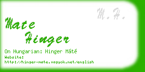 mate hinger business card